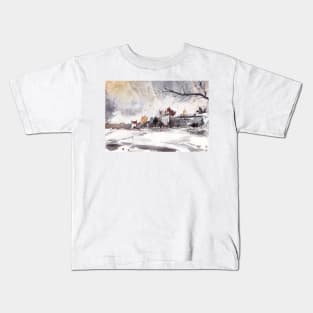 Snow-covered fortress Kids T-Shirt